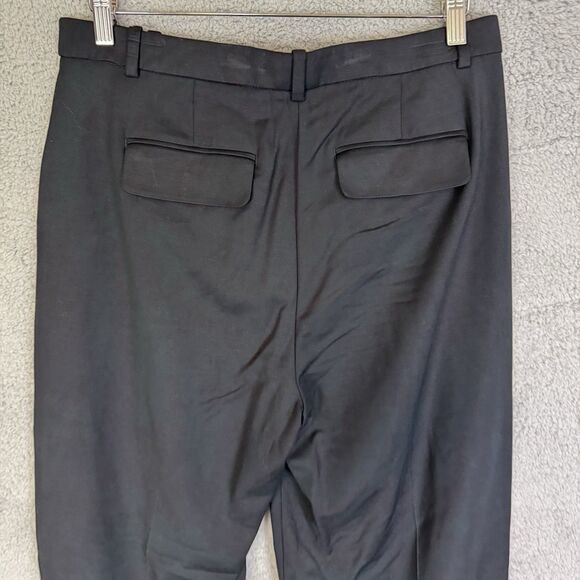 J Crew Pants Womens 8 Black Essential Wide Leg Pant Pockets Viscose - Picture 8 of 11